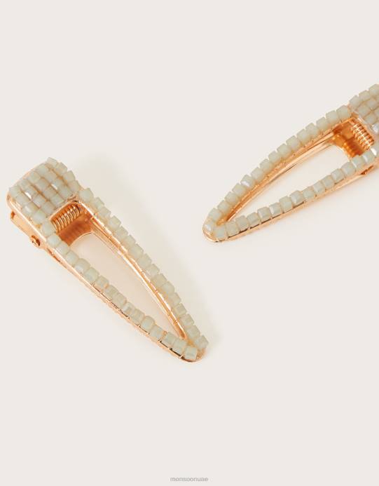 Monsoon نحيف مجموعة مقاطع جوهرة من قطعتين D68H1282 ملحق الأخضر (حكيم)