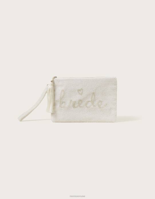 Monsoon نحيف حقيبة كلاتش العروس مزينة D68H1285 ملحق أنيق