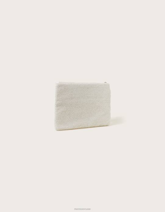 Monsoon نحيف حقيبة كلاتش العروس مزينة D68H1285 ملحق أنيق