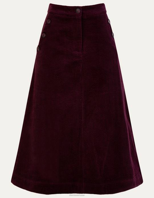 Monsoon نحيف تنورة ميدي الحبل D68H128 ملابس الأرجواني (البرقوق)