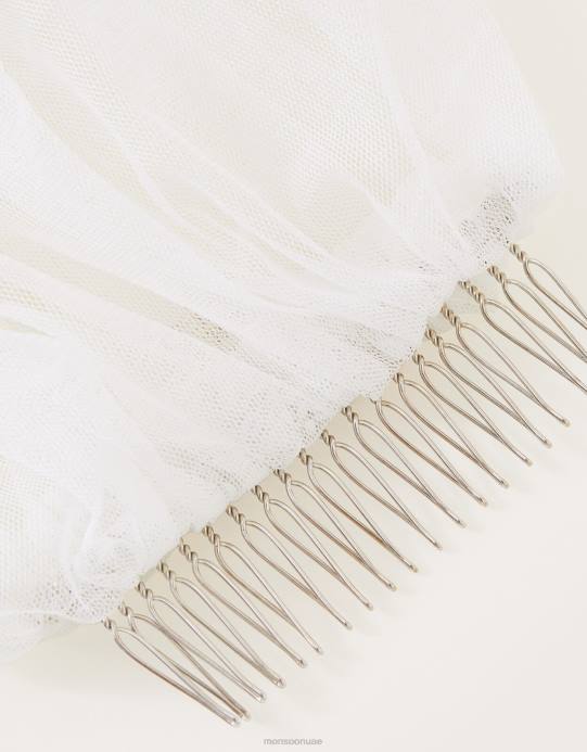 Monsoon نحيف حجاب مزين بزهرة اللؤلؤ D68H1296 ملحق أنيق