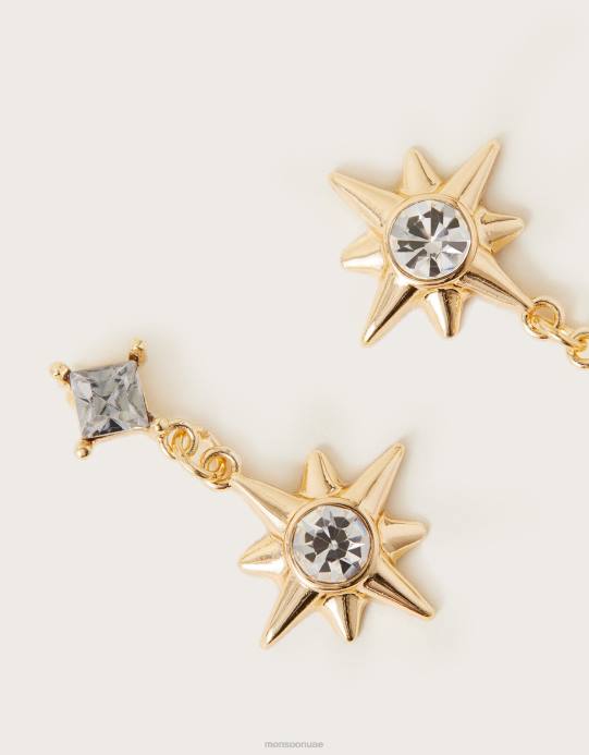Monsoon نحيف أقراط متدلية صغيرة على شكل نجمة D68H1298 ملحق أنيق