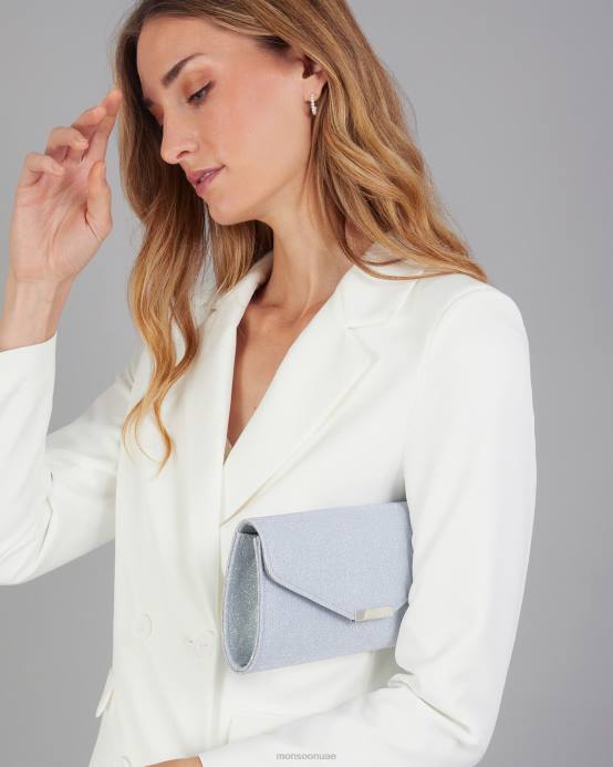 Monsoon نحيف حقيبة يد لامعة للمناسبات D68H1306 ملحق فضة