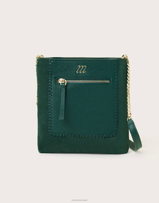 Monsoon نحيف حقيبة جلدية صغيرة عبر الجسم D68H1307 ملحق رشيقة