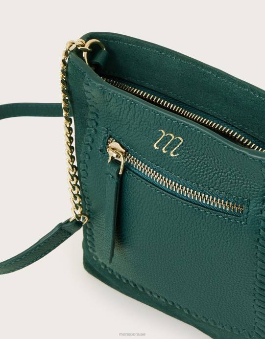 Monsoon نحيف حقيبة جلدية صغيرة عبر الجسم D68H1307 ملحق رشيقة