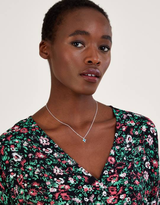 Monsoon نحيف قلادة النجمة الرقيقة من الفضة الإسترليني D68H1311 ملحق أنيق