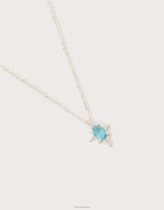Monsoon نحيف قلادة النجمة الرقيقة من الفضة الإسترليني D68H1311 ملحق أنيق
