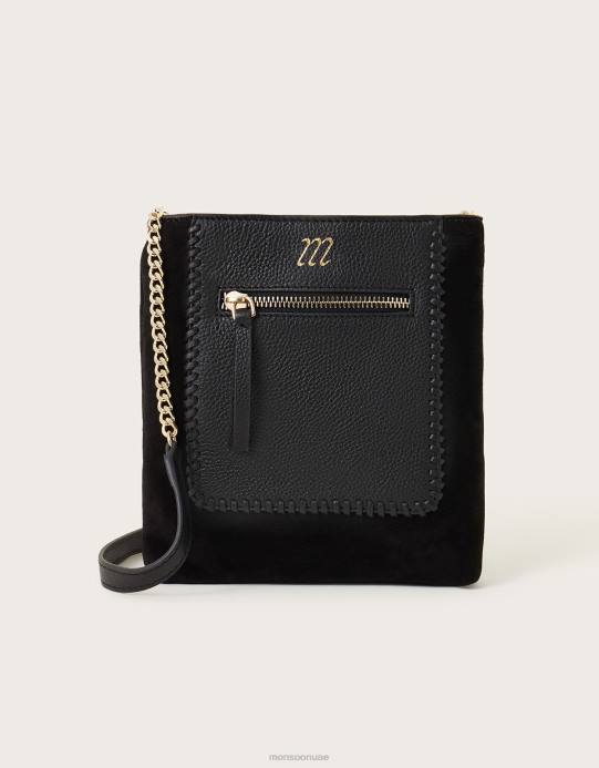 Monsoon نحيف حقيبة جلدية صغيرة عبر الجسم D68H1314 ملحق أنيق