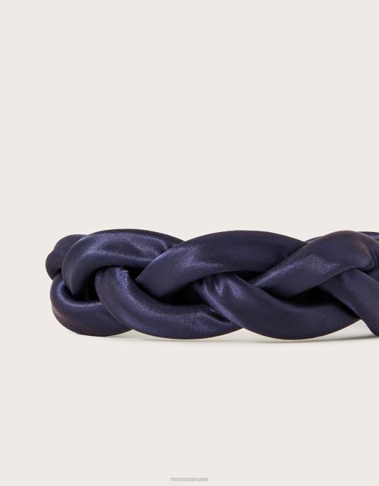 Monsoon نحيف ضفيرة عقال D68H1318 ملحق الأزرق الداكن)
