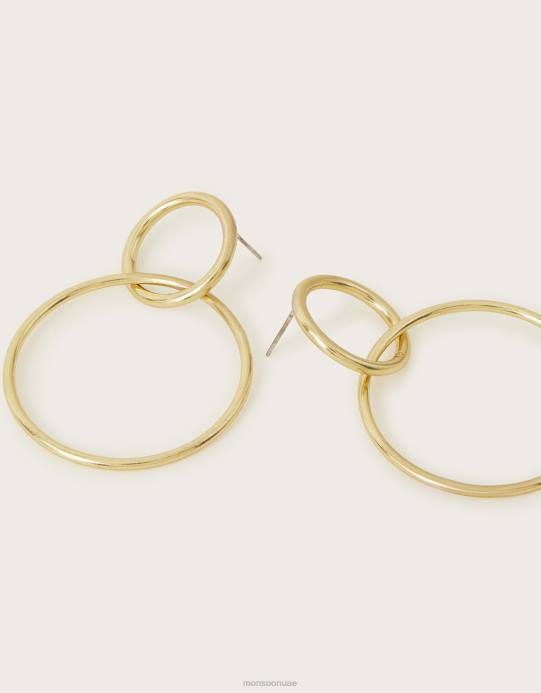 Monsoon نحيف أقراط سيبيليا مزدوجة D68H1319 ملحق أنيق