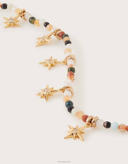 Monsoon نحيف سوار محطة نجمة مطرز D68H1321 ملحق حار