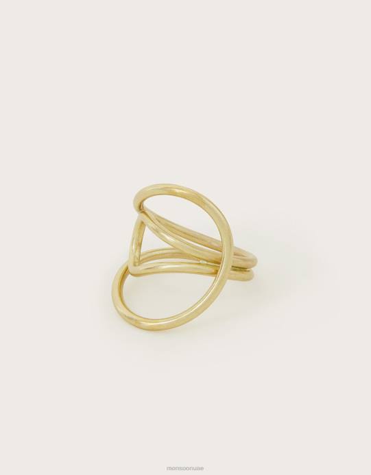 Monsoon نحيف حلقة تفاصيل ملتوية من سيبيليا D68H1322 ملحق أنيق