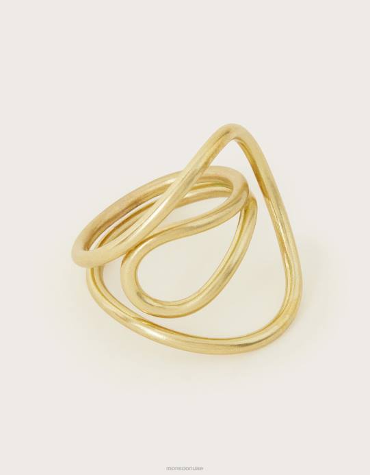 Monsoon نحيف حلقة تفاصيل ملتوية من سيبيليا D68H1322 ملحق أنيق