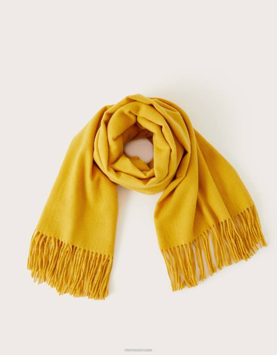 Monsoon نحيف وشاح متوسط ​​الوزن D68H1330 ملحق أصفر