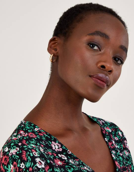 Monsoon نحيف أقراط مكتنزة على شكل قمر ونجمة D68H1342 ملحق أنيق