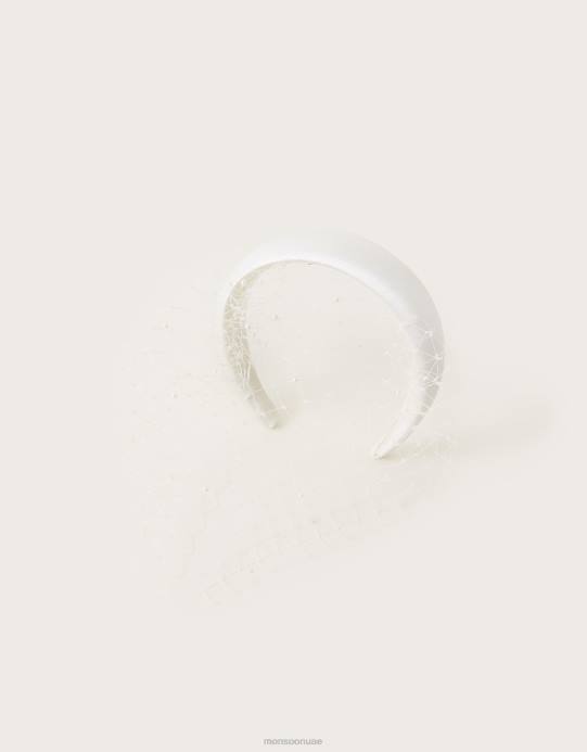 Monsoon نحيف عقال الزفاف الحجاب صافي اللؤلؤ D68H1347 ملحق موضة