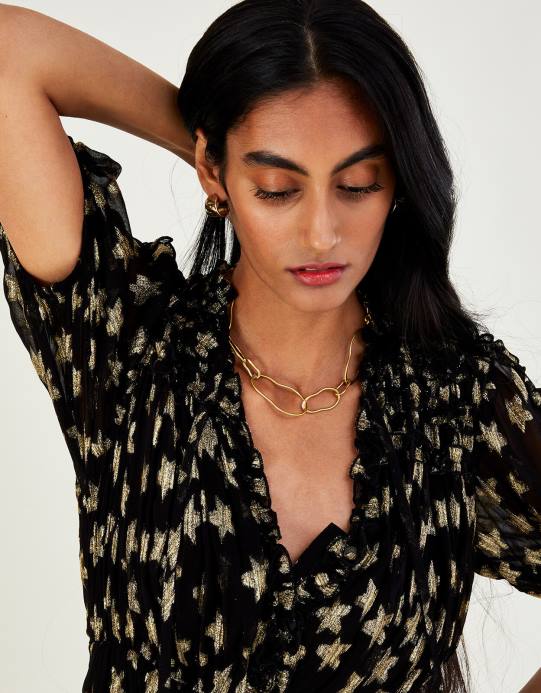 Monsoon نحيف قلادة سيبيليا متعددة السلاسل D68H1355 ملحق موضة