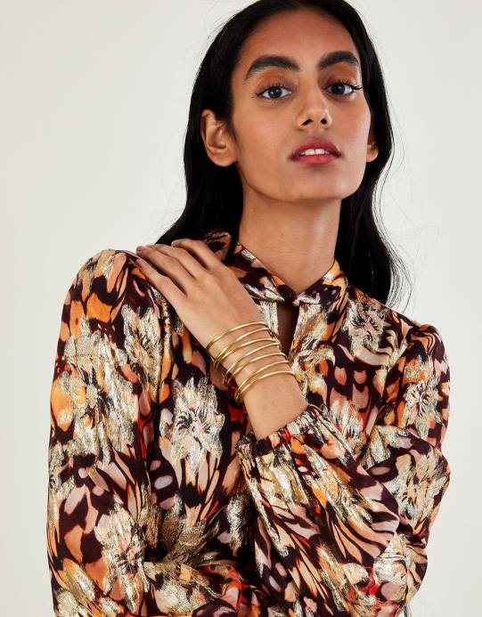 Monsoon نحيف سوار سيبيليا ثلاثي الكفة D68H1357 ملحق موضة