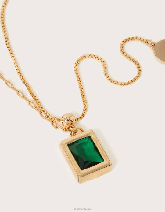 Monsoon نحيف قلادة قلادة جوهرة D68H1358 ملحق رشيقة