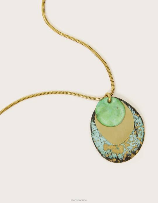 Monsoon نحيف قلادة القرص سيبيليا D68H1359 ملحق موضة