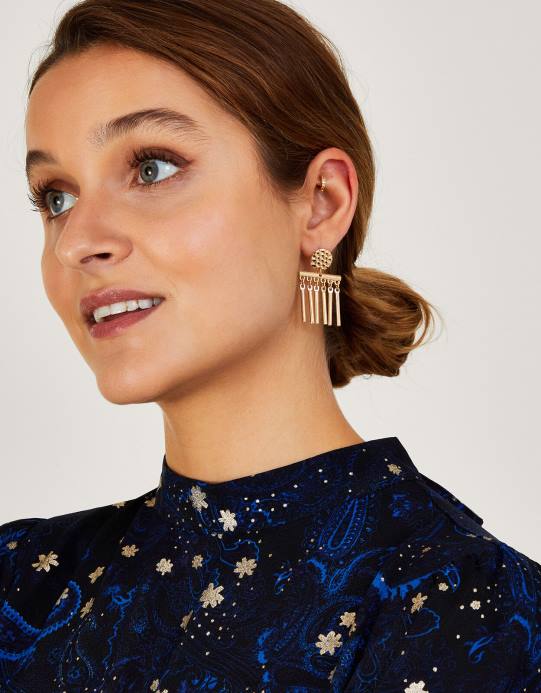 Monsoon نحيف شرابة سحر الأقراط D68H1373 ملحق رشيقة