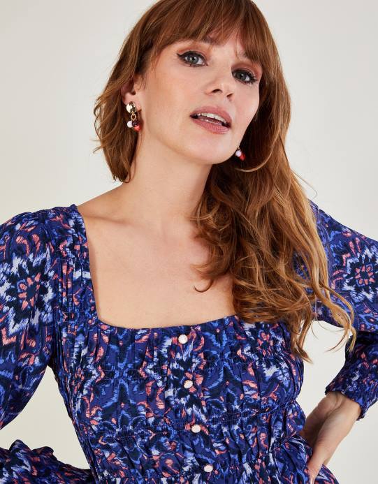 Monsoon نحيف أقراط متدلية مطرزة D68H1389 ملحق رشيقة