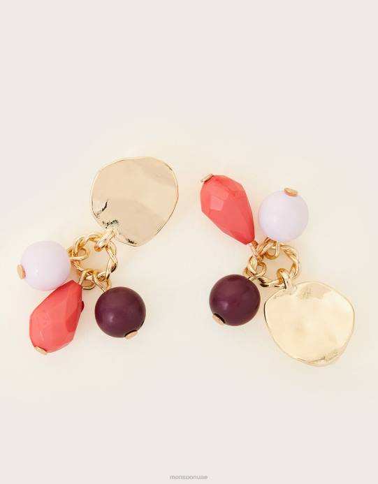 Monsoon نحيف أقراط متدلية مطرزة D68H1389 ملحق رشيقة