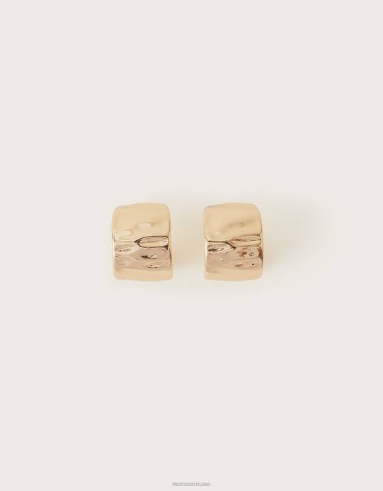 Monsoon نحيف أقراط هوب صغيرة مكتنزة عادي D68H1392 ملحق ذهب