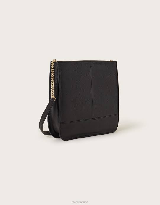 Monsoon نحيف حقيبة جلدية كبيرة عبر الجسم D68H1397 ملحق رشيقة