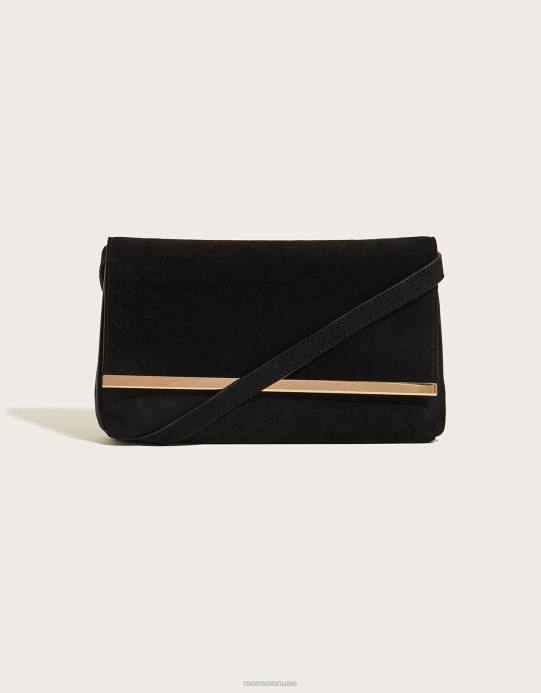 Monsoon نحيف حقيبة كروس من الجلد بشريط ذهبي D68H1409 ملحق أنيق