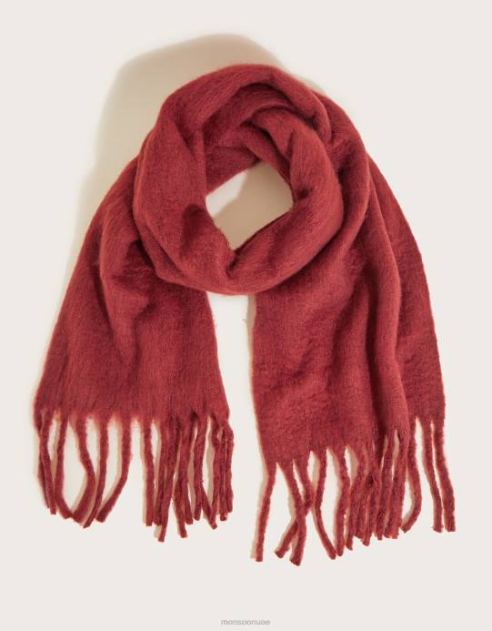 Monsoon نحيف وشاح بطانية مزخرف بشراشيب D68H1416 ملحق حار