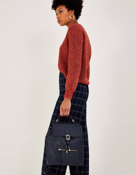 Monsoon نحيف حقيبة ظهر التقوقع D68H1418 ملحق الأزرق الداكن)