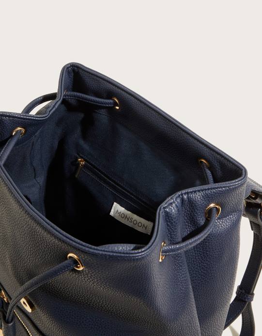 Monsoon نحيف حقيبة ظهر التقوقع D68H1418 ملحق الأزرق الداكن)