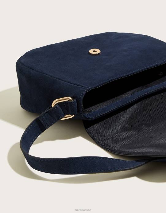 Monsoon نحيف حقيبة كروس من الجلد السويدي D68H1424 ملحق حار