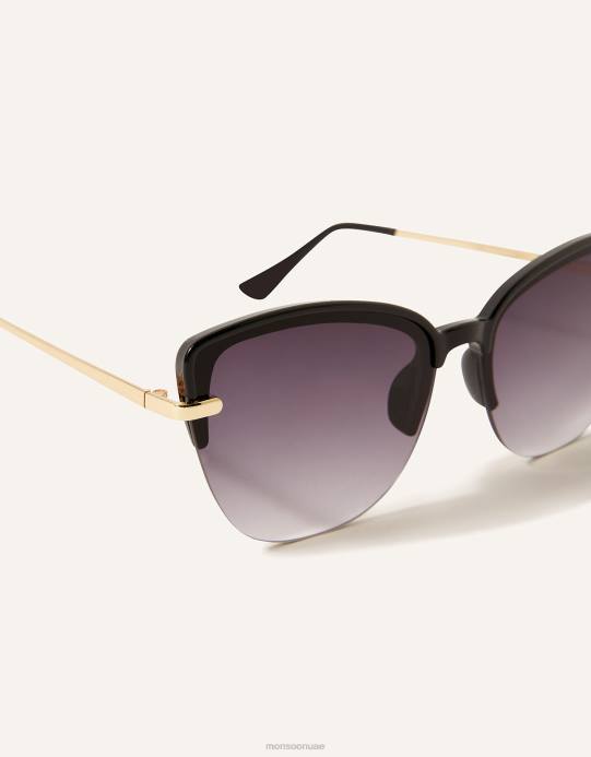 Monsoon نحيف نظارة شمسية كاتي بإطار معدني بدون إطار D68H1428 ملحق أنيق