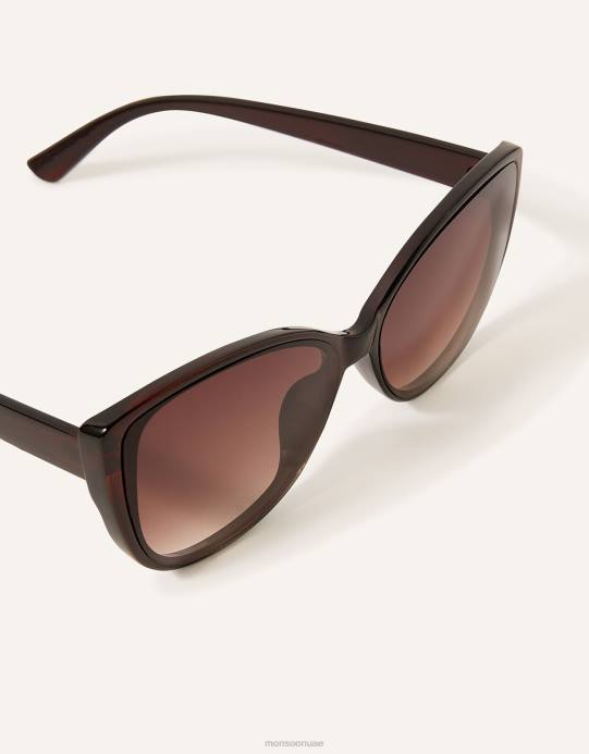 Monsoon نحيف النظارات الشمسية كاتي السلحفاة D68H1429 ملحق موضة
