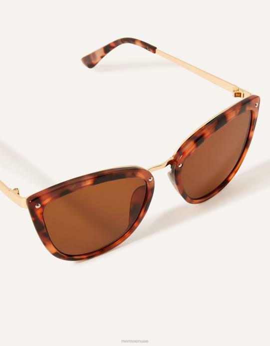Monsoon نحيف نظارة شمسية كاتي بزخرفة معدنية D68H1433 ملحق موضة