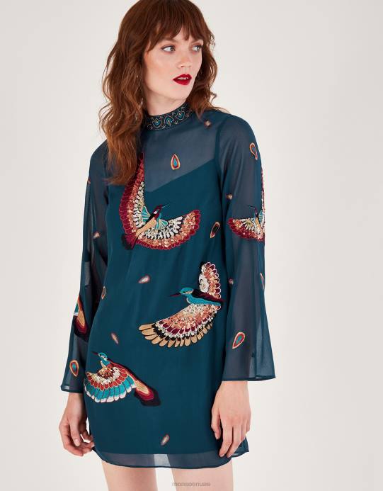 Monsoon نحيف فستان تونيك مزين من بايلي D68H15 ملابس بط نهري صغير