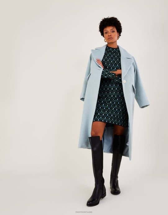 Monsoon نحيف أحذية ركوب الخيل الجلدية أوليفيا D68H1501 أحذية أسود