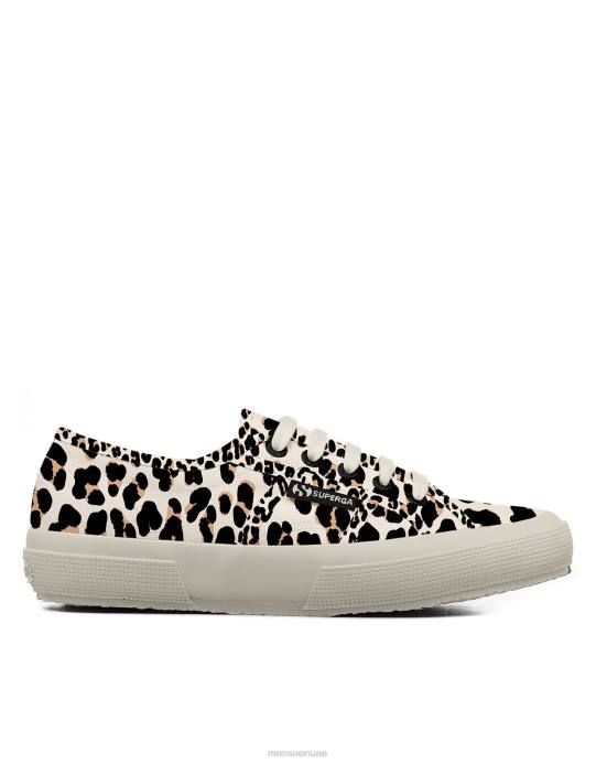 Monsoon نحيف حذاء رياضي برباط وطبعة جلد الفهد من تصميم سوبرجا D68H1519 أحذية متعدد