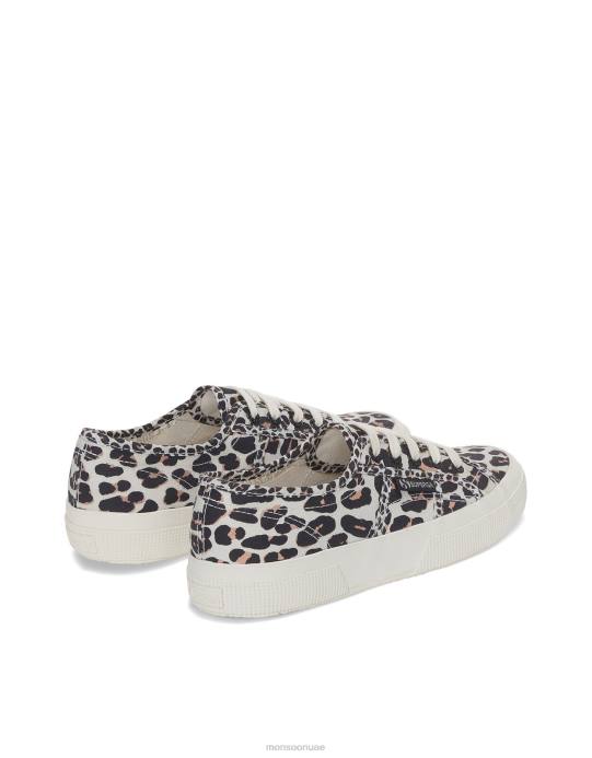 Monsoon نحيف حذاء رياضي برباط وطبعة جلد الفهد من تصميم سوبرجا D68H1519 أحذية متعدد
