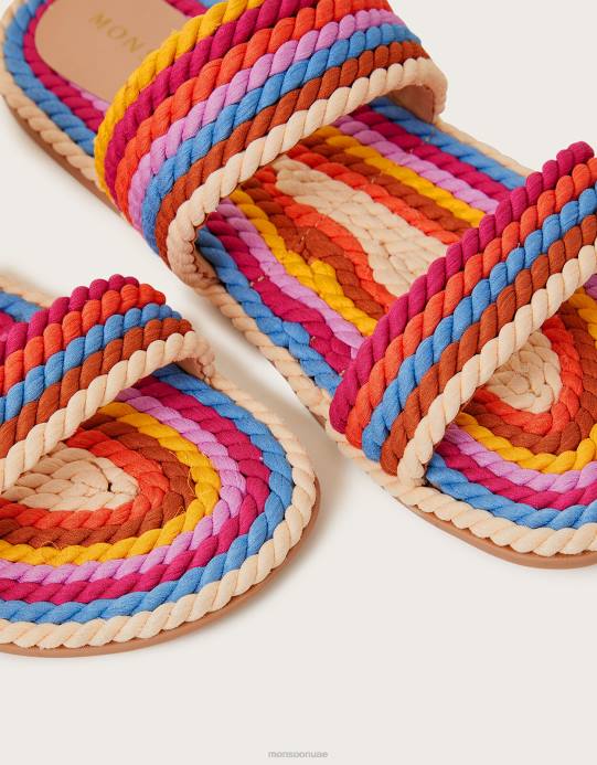 Monsoon نحيف متزلجون على الشاطئ بحزام حبل D68H1521 أحذية متعدد