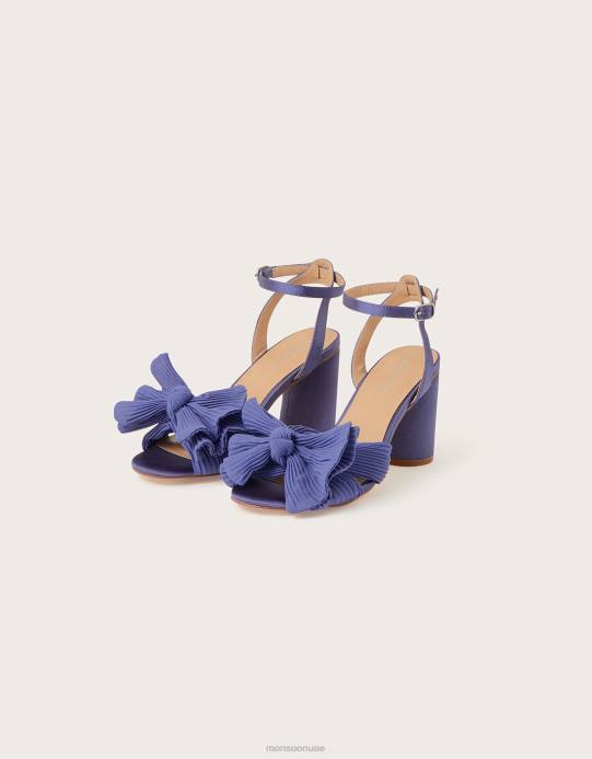 Monsoon نحيف الصنادل كعب كتلة القوس D68H1529 أحذية أزرق