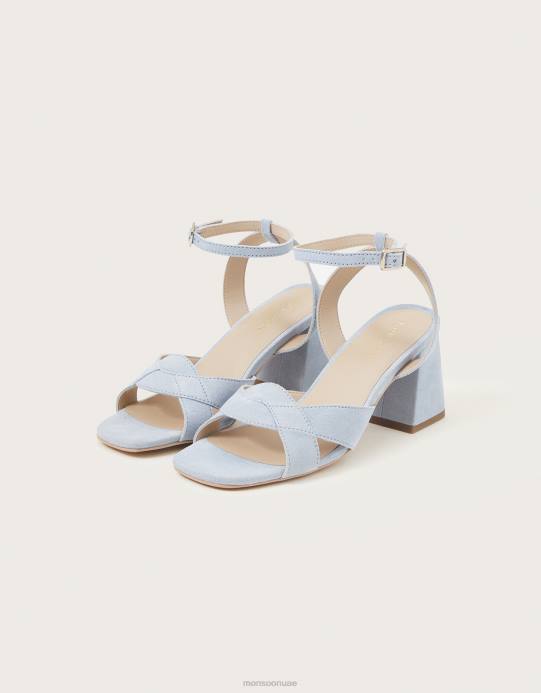 Monsoon نحيف الكعب من جلد الغزال D68H1537 أحذية أزرق