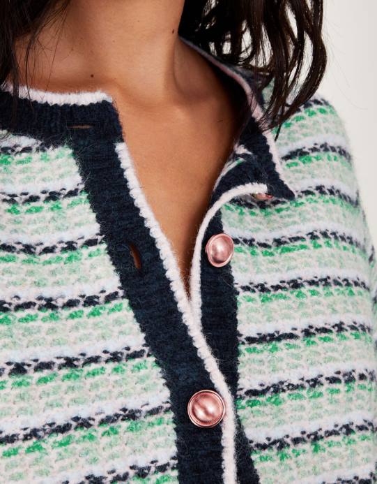 Monsoon نحيف سترة زر D68H153 ملابس أخضر