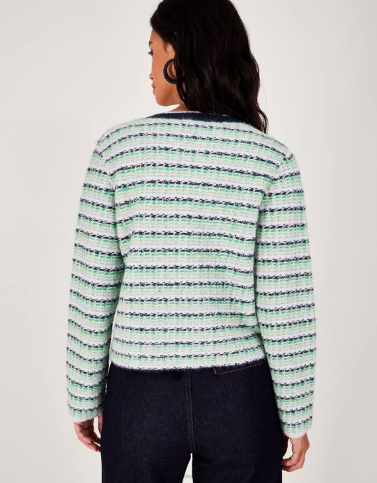 Monsoon نحيف سترة زر D68H153 ملابس أخضر