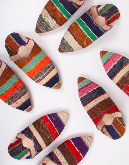 Monsoon نحيف بوهيميا تصميم المغربي بوجاد بابوش النعال الأحمر D68H1542 أحذية أحمر