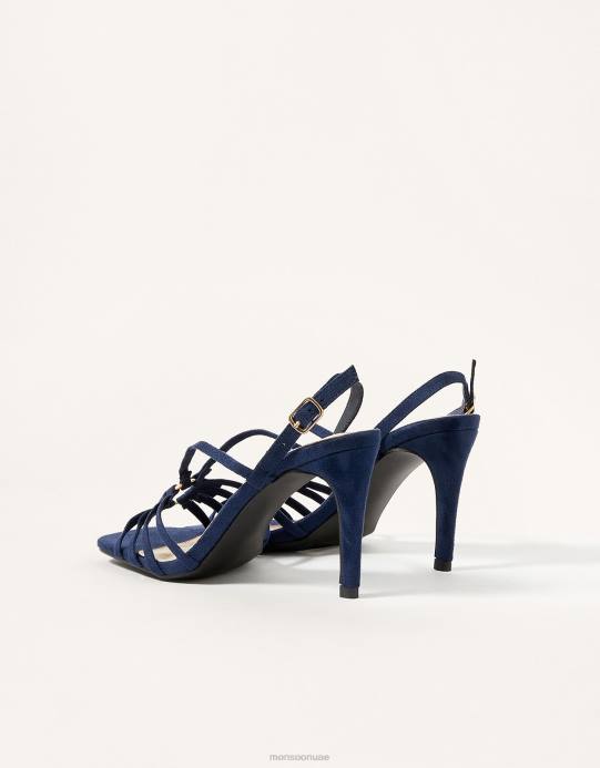 Monsoon نحيف بالكاد هناك حلقة الكعب التفاصيل D68H1543 أحذية الأزرق الداكن)