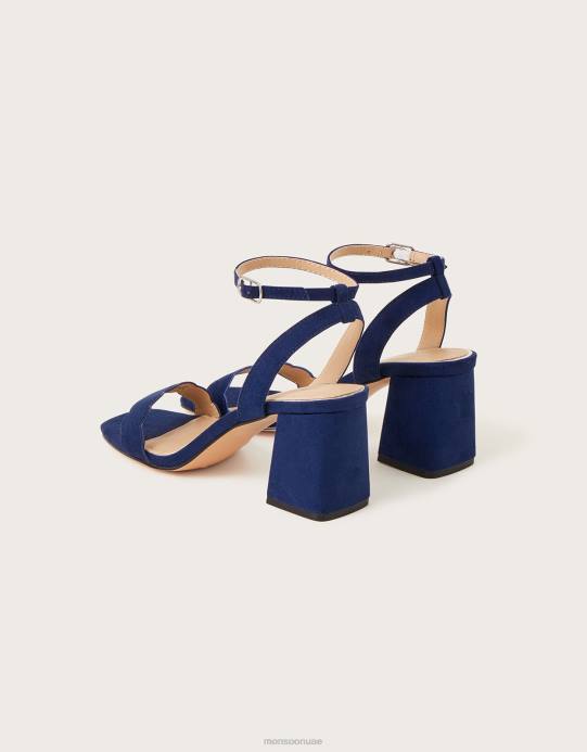 Monsoon نحيف الصنادل كعب كتلة التقوقع D68H1552 أحذية الأزرق الداكن)