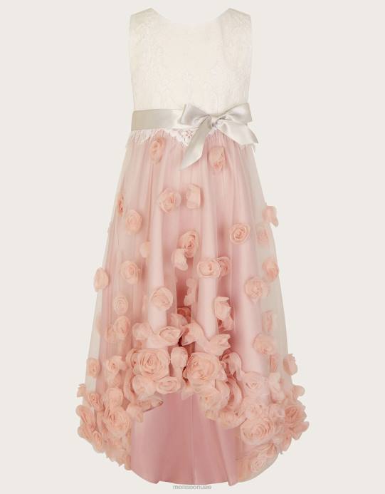 Monsoon بنت فستان يانثي D68H1565 ملابس الوردي (الوردي الداكن)